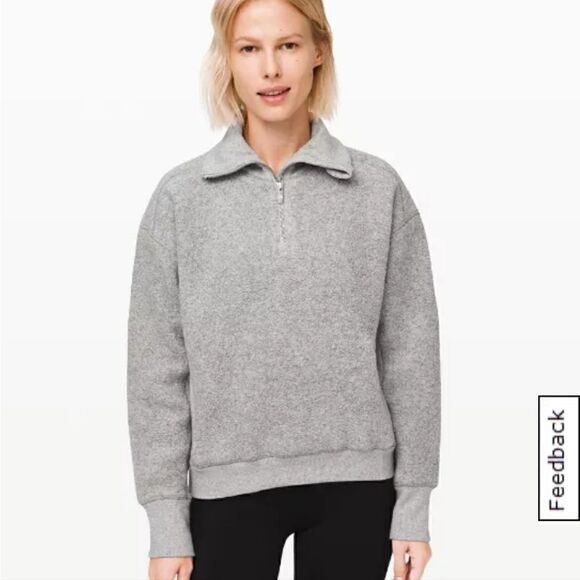 Lululemon Stand out Sherpa Half Zip Sweater - Picture 1 of 16